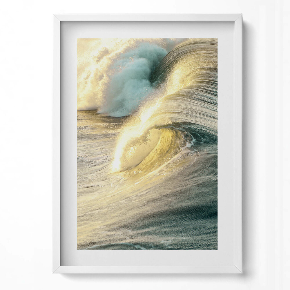 Obraz v rámu dekorativní Mořské vlny ve slunečním světle