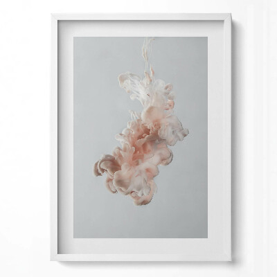 Obraz v rámu dekorativní Abstraktní béžový inkoust ve vodě