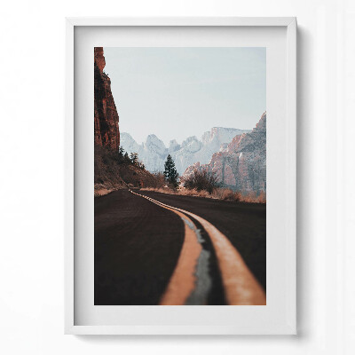 Obraz v rámu dekorativní Cesta mezi horami