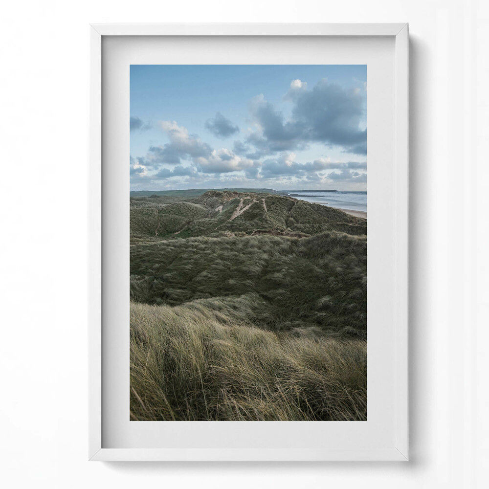 Obraz v rámu dekorativní Horská krajina luk a trávy