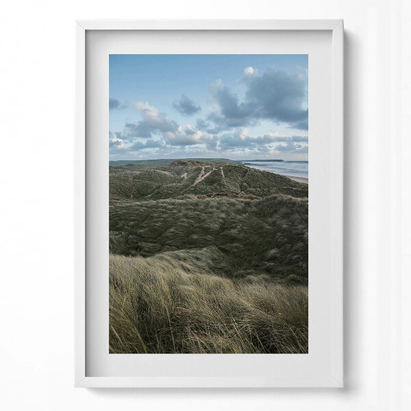 Obraz v rámu dekorativní Horská krajina luk a trávy