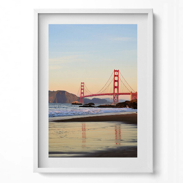 Obraz v rámu dekorativní Krajina mostu Golden Gate