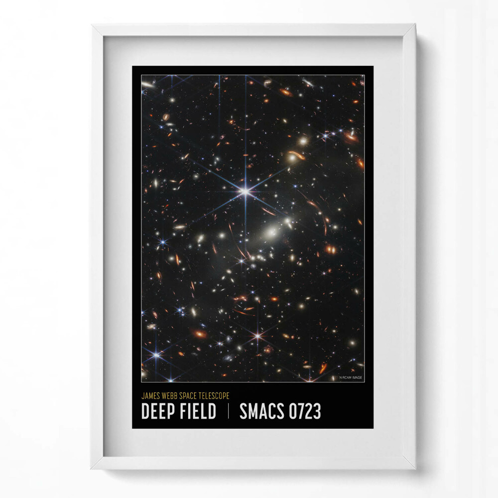 Obraz v rámu dekorativní Plakát s vesmírnou tématikou s fotkami NASA