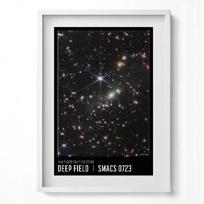 Obraz v rámu dekorativní Plakát s vesmírnou tématikou s fotkami NASA
