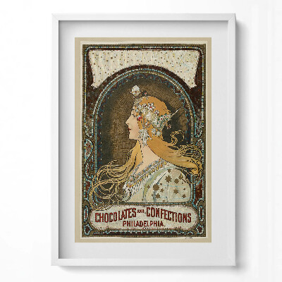 Obraz v rámu dekorativní Žena ilustrace - Alfons Mucha