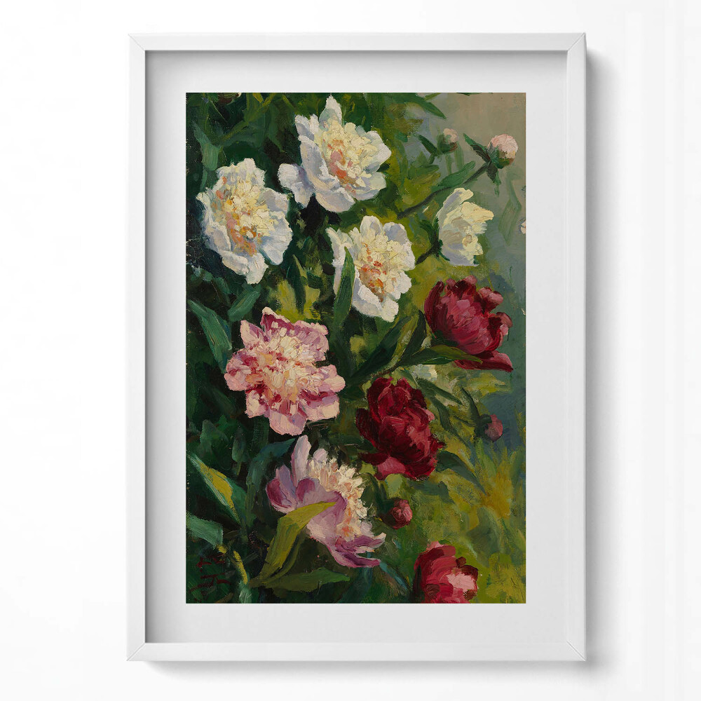 Obraz v rámu dekorativní Malované krásné květiny