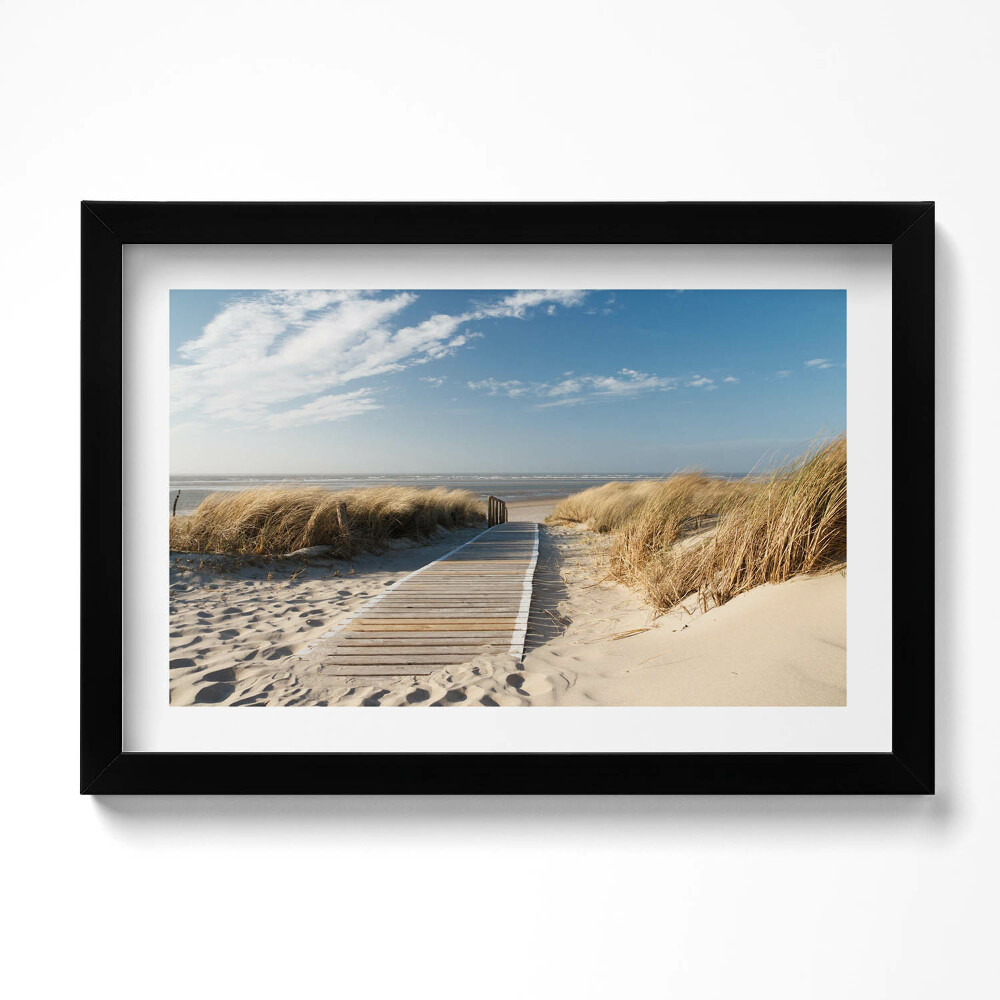 Obraz s rámem dekorativní Výhled na pláž a moře