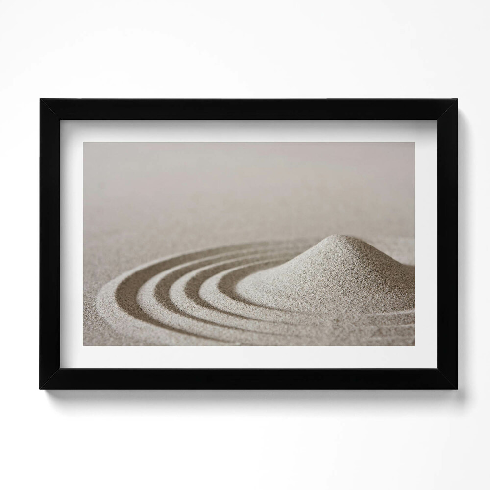Obraz s rámem dekorativní Zen – kopec písku v boho stylu