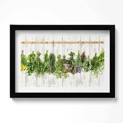 Obraz s rámem dekorativní Sušené bylinky a rostliny