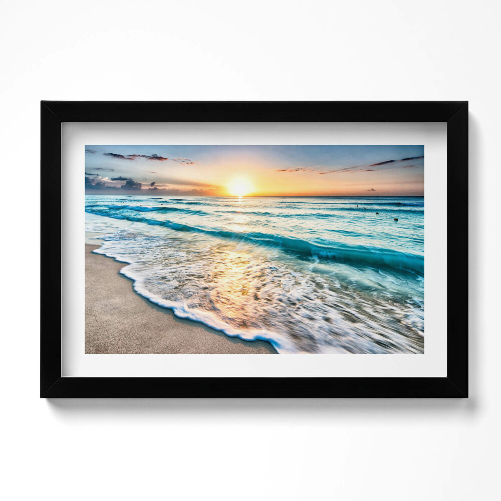 Obraz s rámem dekorativní Pláž mořský písek