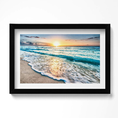 Obraz s rámem dekorativní Pláž mořský písek