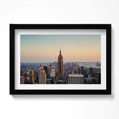 Obraz s rámem dekorativní Panorama New Yorku