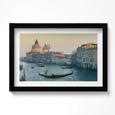 Obraz s rámem dekorativní Gondola v Benátkách - Itálie
