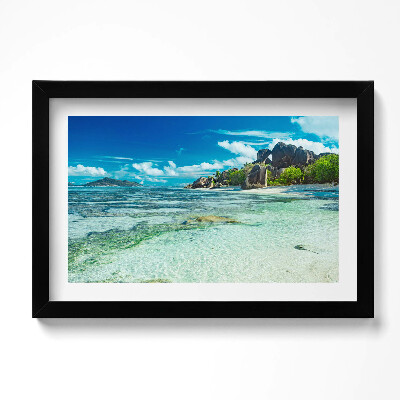 Obraz s rámem dekorativní Pohled na čistý oceán