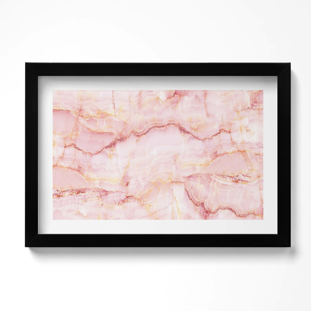 Obraz s rámem dekorativní Textura růžového mramoru