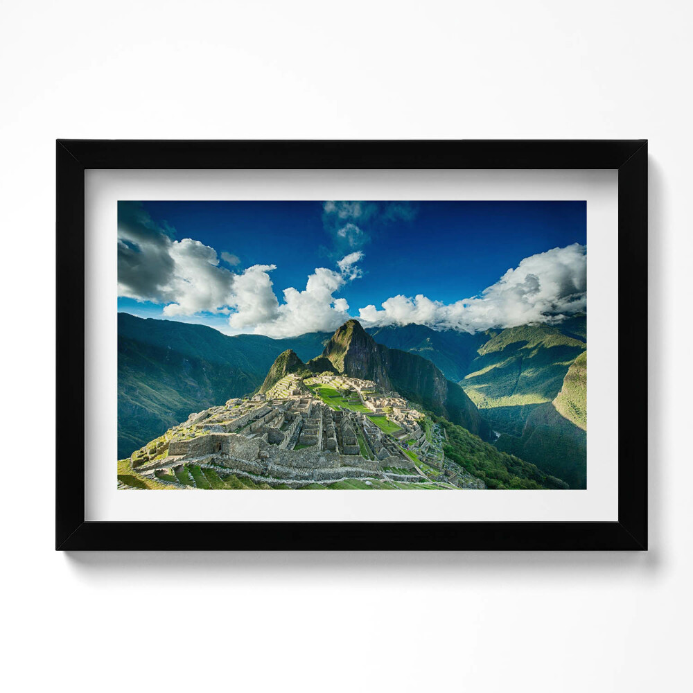 Obraz s rámem dekorativní Pohled na Machu Picchu