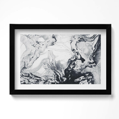 Obraz s rámem dekorativní Abstrakce inkoustu - mramorový inkoust