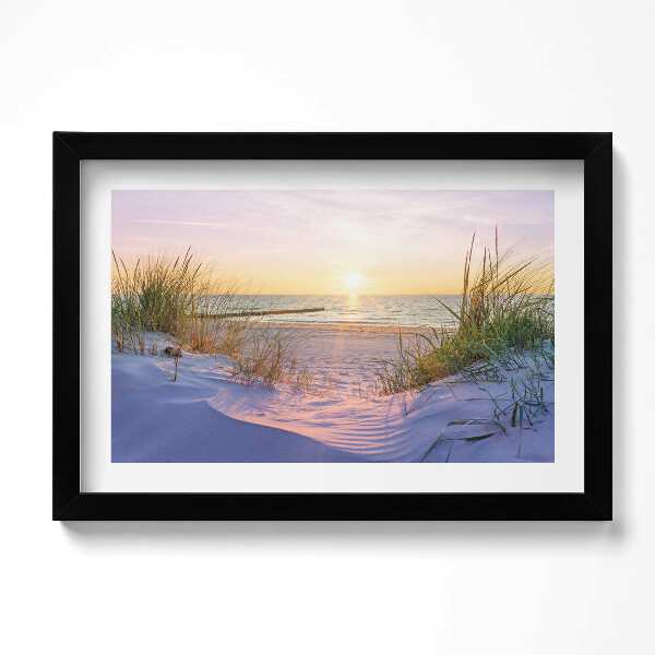 Obraz s rámem dekorativní Polské moře - pláž na slunci