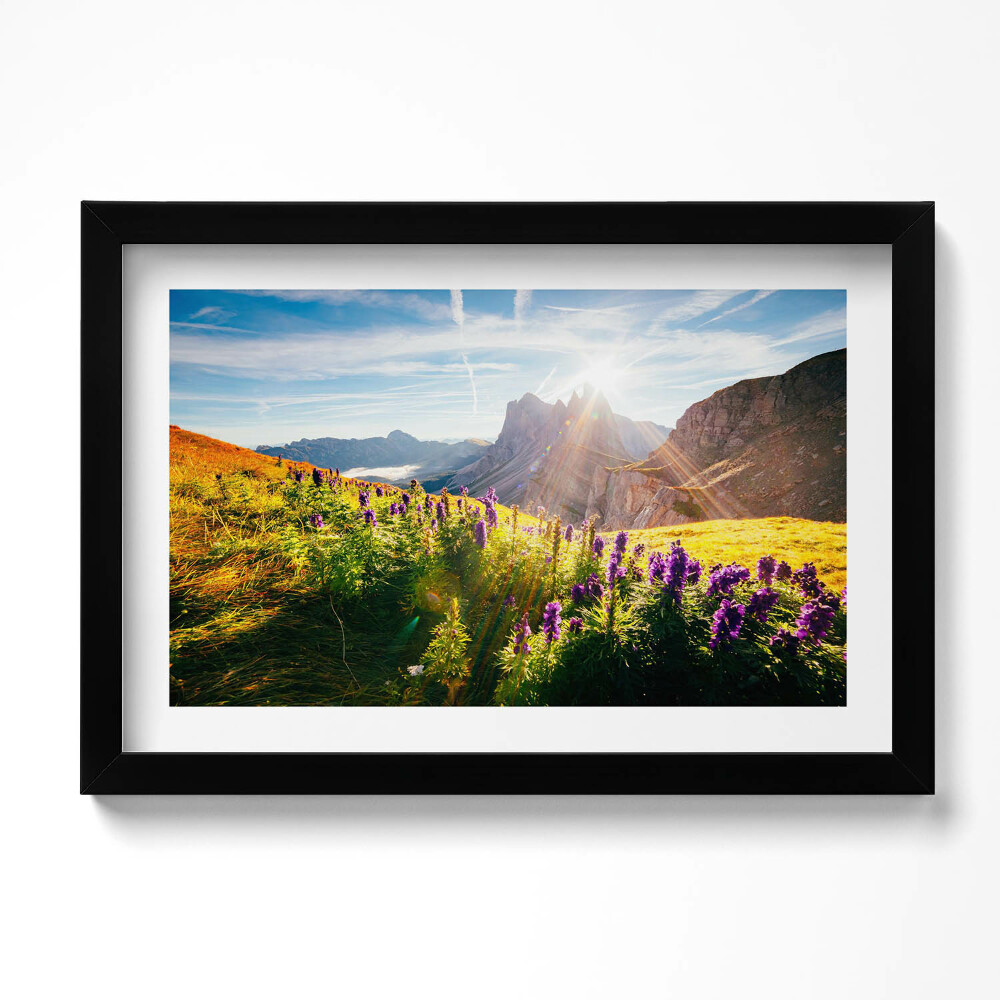 Obraz s rámem dekorativní Krajina Dolomit