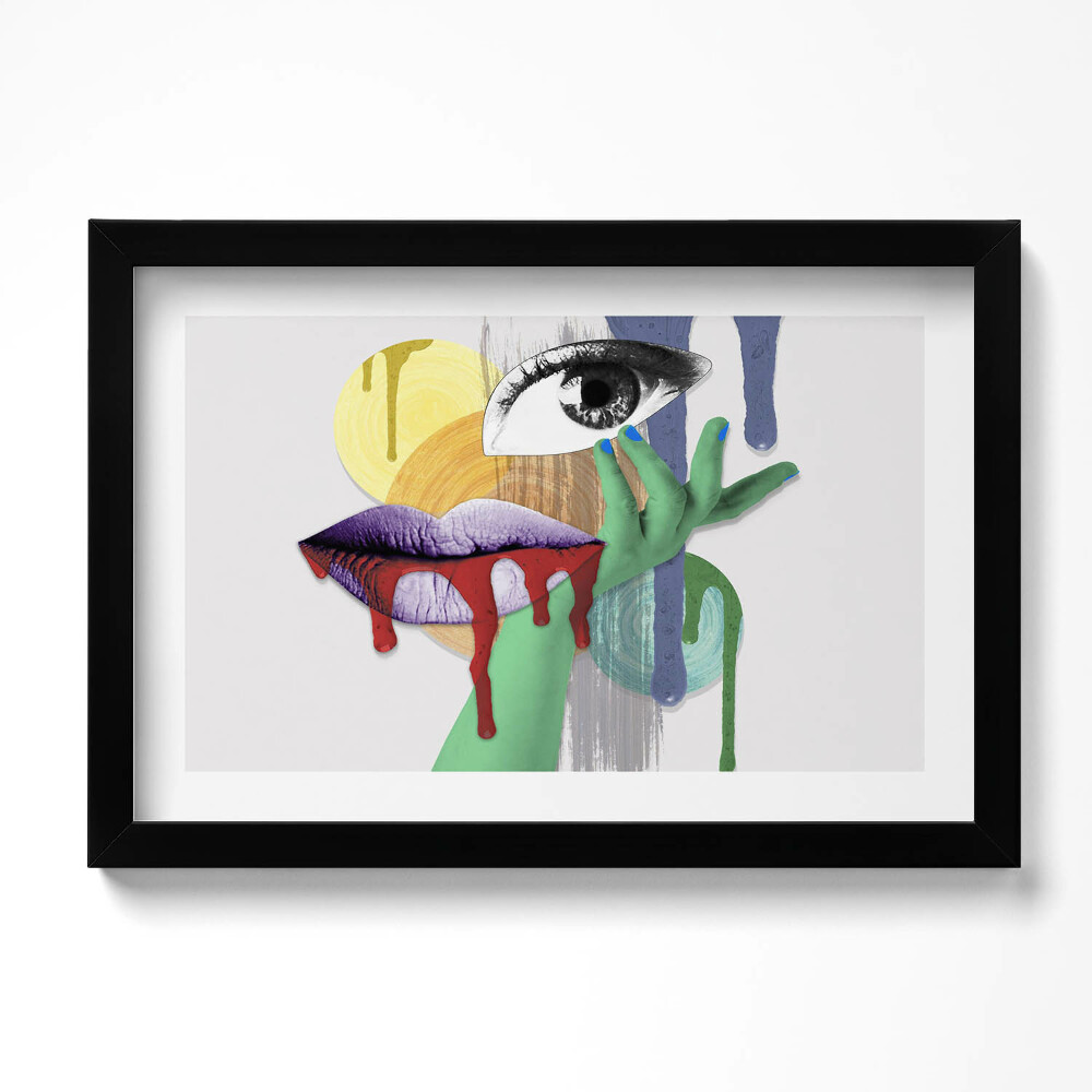 Obraz s rámem dekorativní Surrealistická koláž