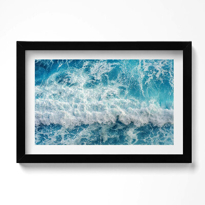 Obraz s rámem dekorativní Letecký pohled na vlnu oceánu