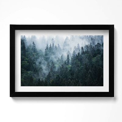 Obraz s rámem dekorativní Mlžné horské krajiny