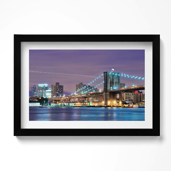 Obraz s rámem dekorativní Brooklynský most