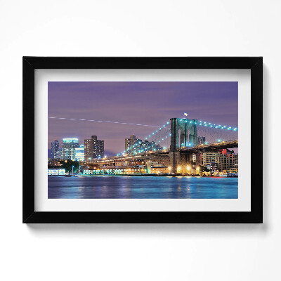 Obraz s rámem dekorativní Brooklynský most