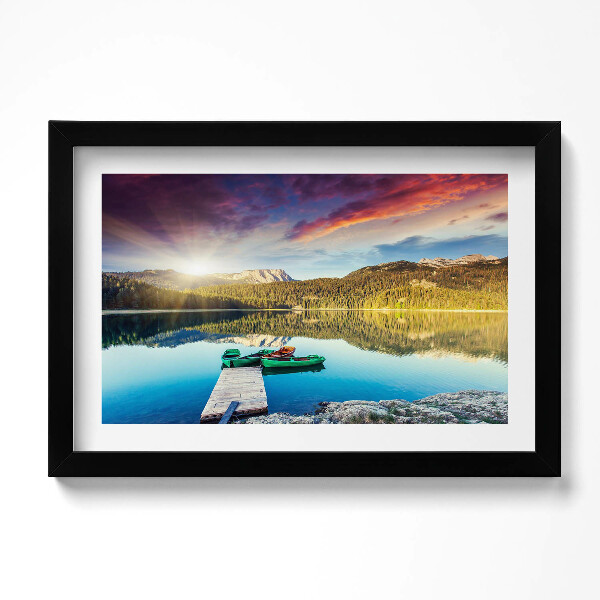 Obraz s rámem dekorativní Říční krajina