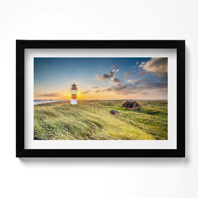 Obraz s rámem dekorativní Seznam majáku na Syltu