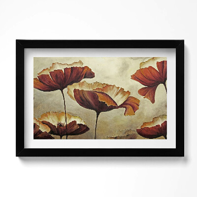 Obraz s rámem dekorativní Malované máky