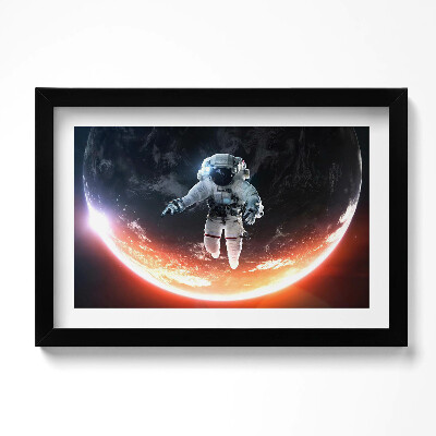 Obraz s rámem dekorativní Astronaut ve vesmíru