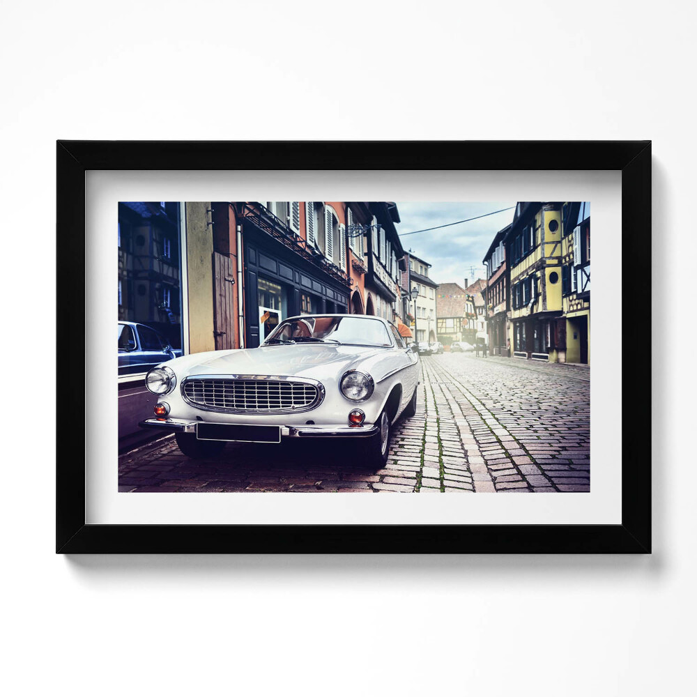 Obraz s rámem dekorativní Retro auto