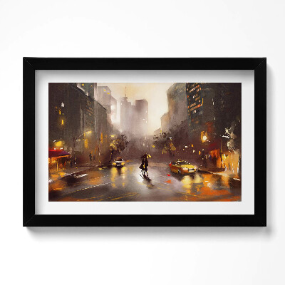 Obraz s rámem dekorativní Pohled na ulici v New Yorku