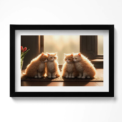 Obraz s rámem dekorativní Sladká koťátka