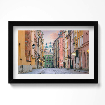 Obraz s rámem dekorativní Staré město ve Varšavě