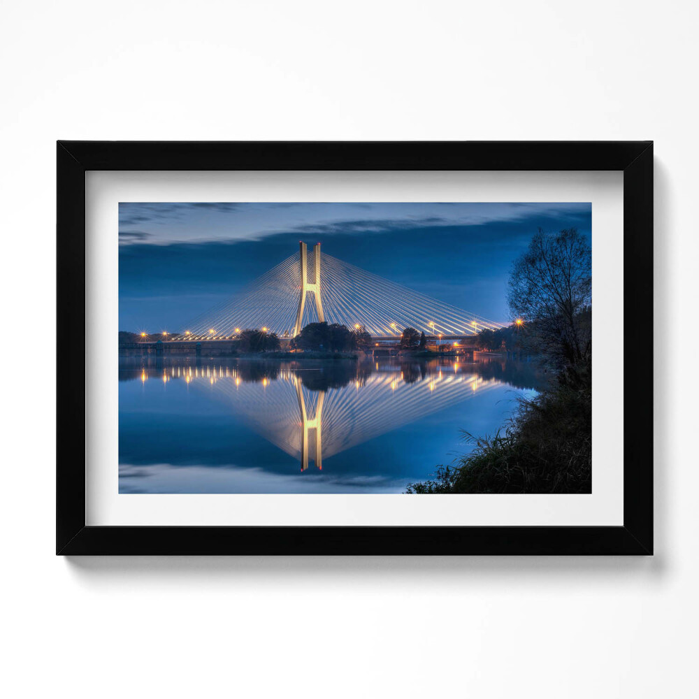 Obraz s rámem dekorativní Rędziński Bridge Wrocław