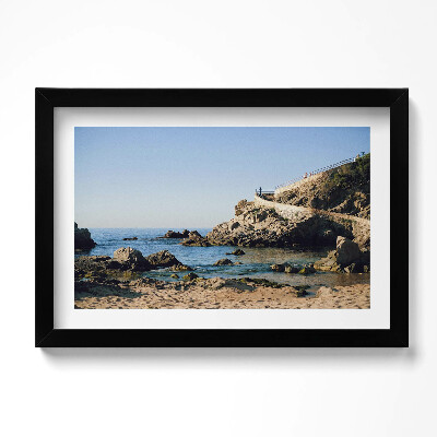 Obraz s rámem dekorativní Pláž na pobřeží Costa Brava
