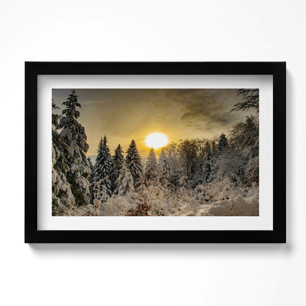 Obraz s rámem dekorativní Zimní krajina Beskydy