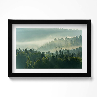 Obraz s rámem dekorativní Východ slunce v Beskydech