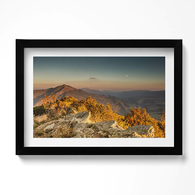 Obraz s rámem dekorativní Pohoří Bieszczady