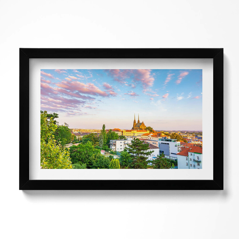 Obraz s rámem dekorativní Budovy Brno Česká republika