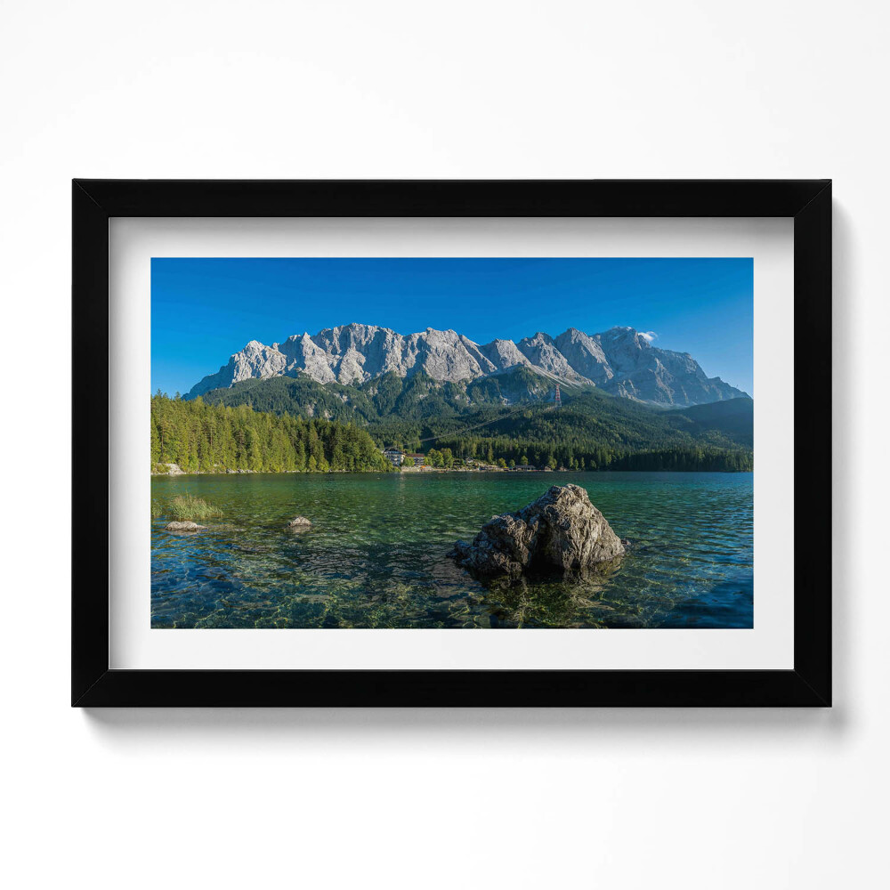 Obraz s rámem dekorativní Summit Zugspitze v Německu