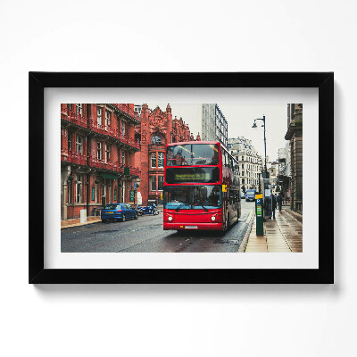 Obraz s rámem dekorativní Autobus v Birminghamu ve Velké Británii