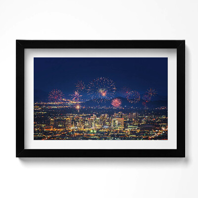 Obraz s rámem dekorativní Město Phoenix v noci