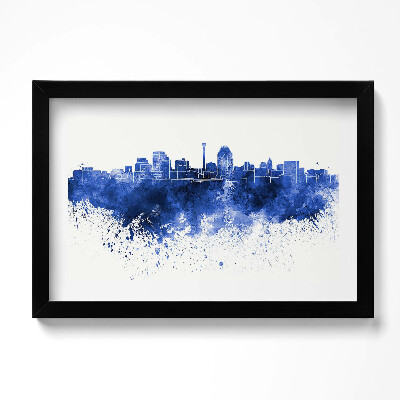 Obraz s rámem dekorativní Panorama San Antonio akvarelů