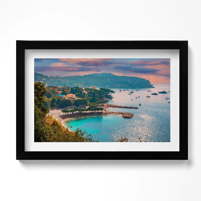 Obraz s rámem dekorativní Pohled na Francouzskou riviéru