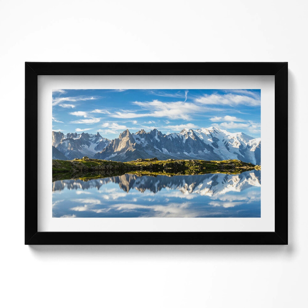 Obraz s rámem dekorativní Údolí Chamonix, Francouzské Alpy