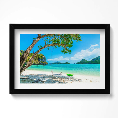 Obraz s rámem dekorativní Slunečný ostrov v Thajsku