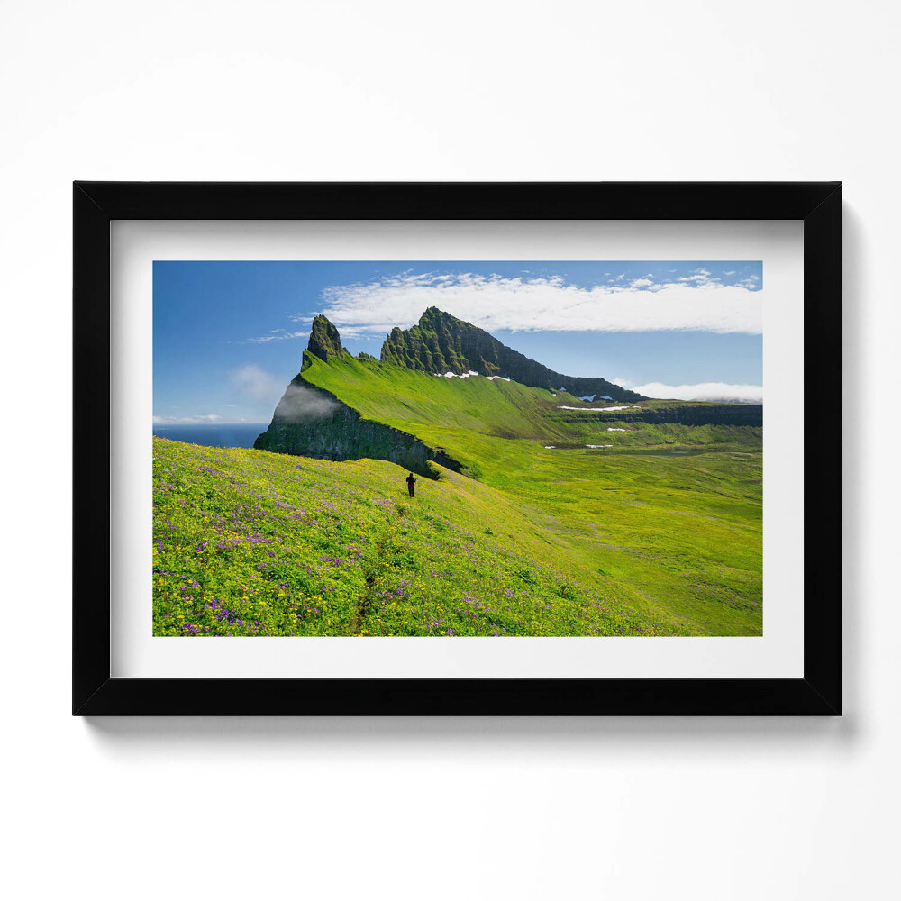 Obraz s rámem dekorativní Islandská rezervace Hornstrandir